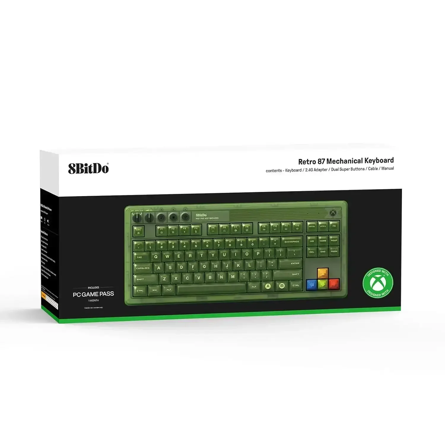 8BitDo - Retro 87 Mechanical Keyboard Xbox Edition - Bezprzewodowa Klawiatura Mechaniczna Retro - Image 6