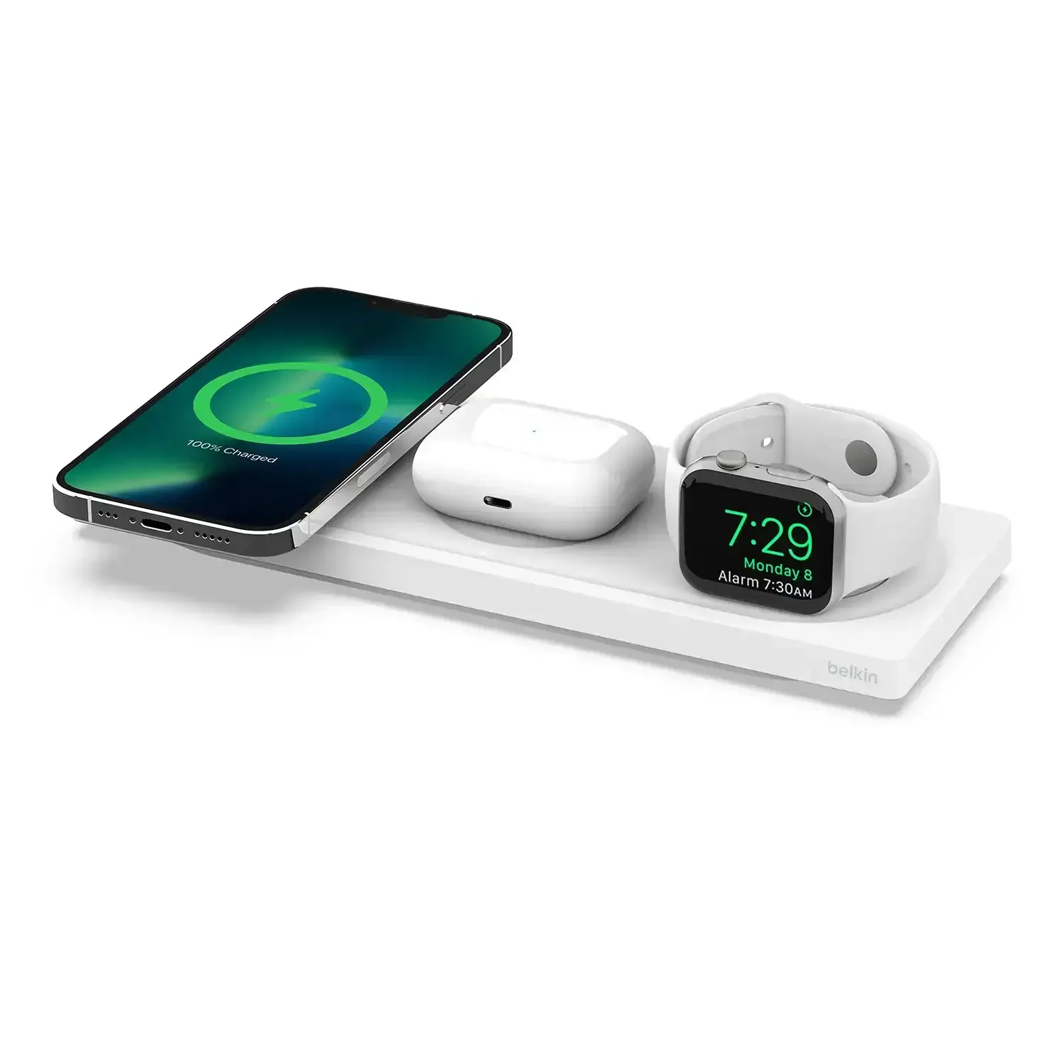 Belkin - BoostCharge Pro - Bezprzewodowa Podkładka Ładująca 3w1 z MagSafe 15W - Image 2