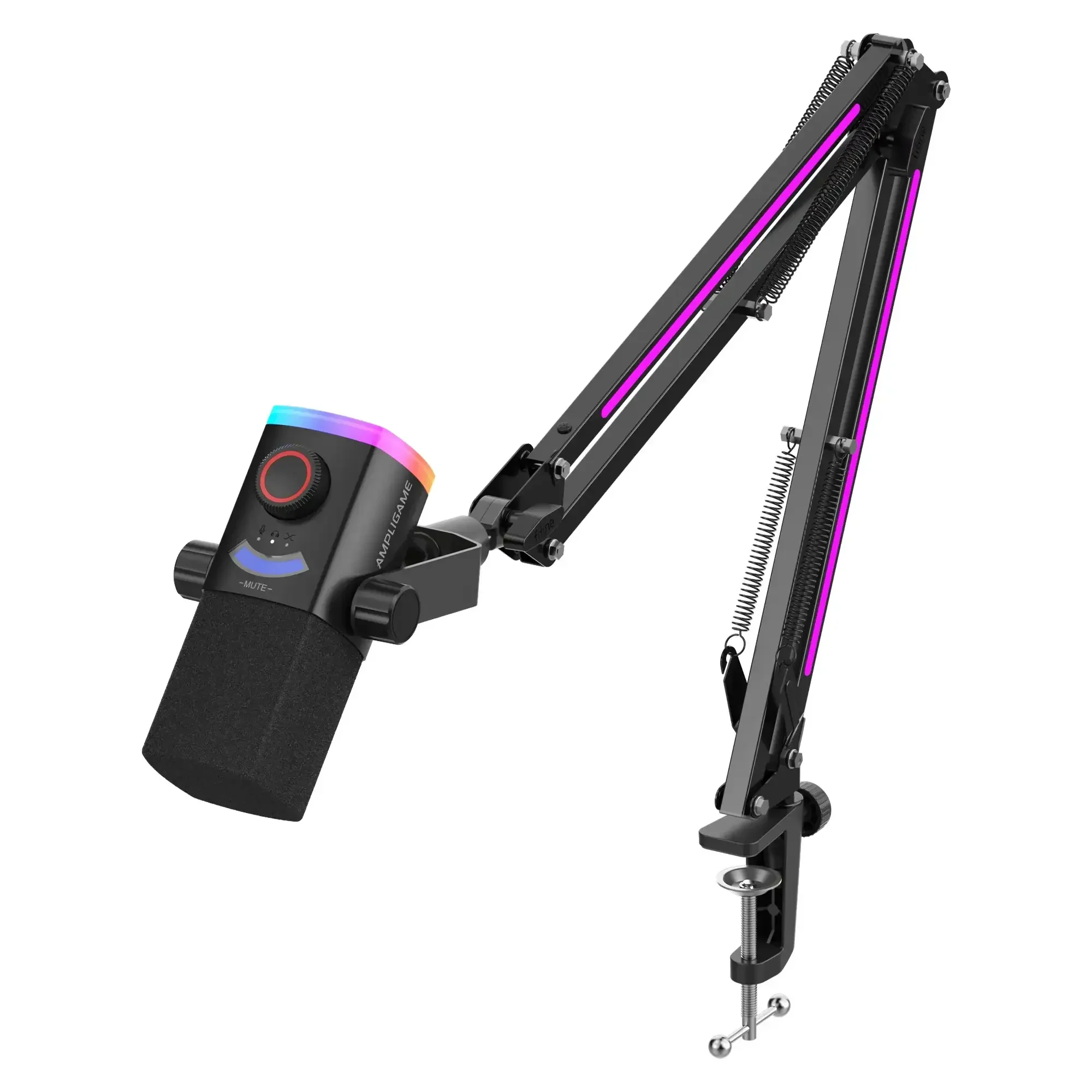 Fifine - AmpliGame - AM8PROT USB/XLR Dynamic Microphone Kit with RGB Boom Arm Stand - Mikrofon Dynamiczny z Ramieniem - Image 3
