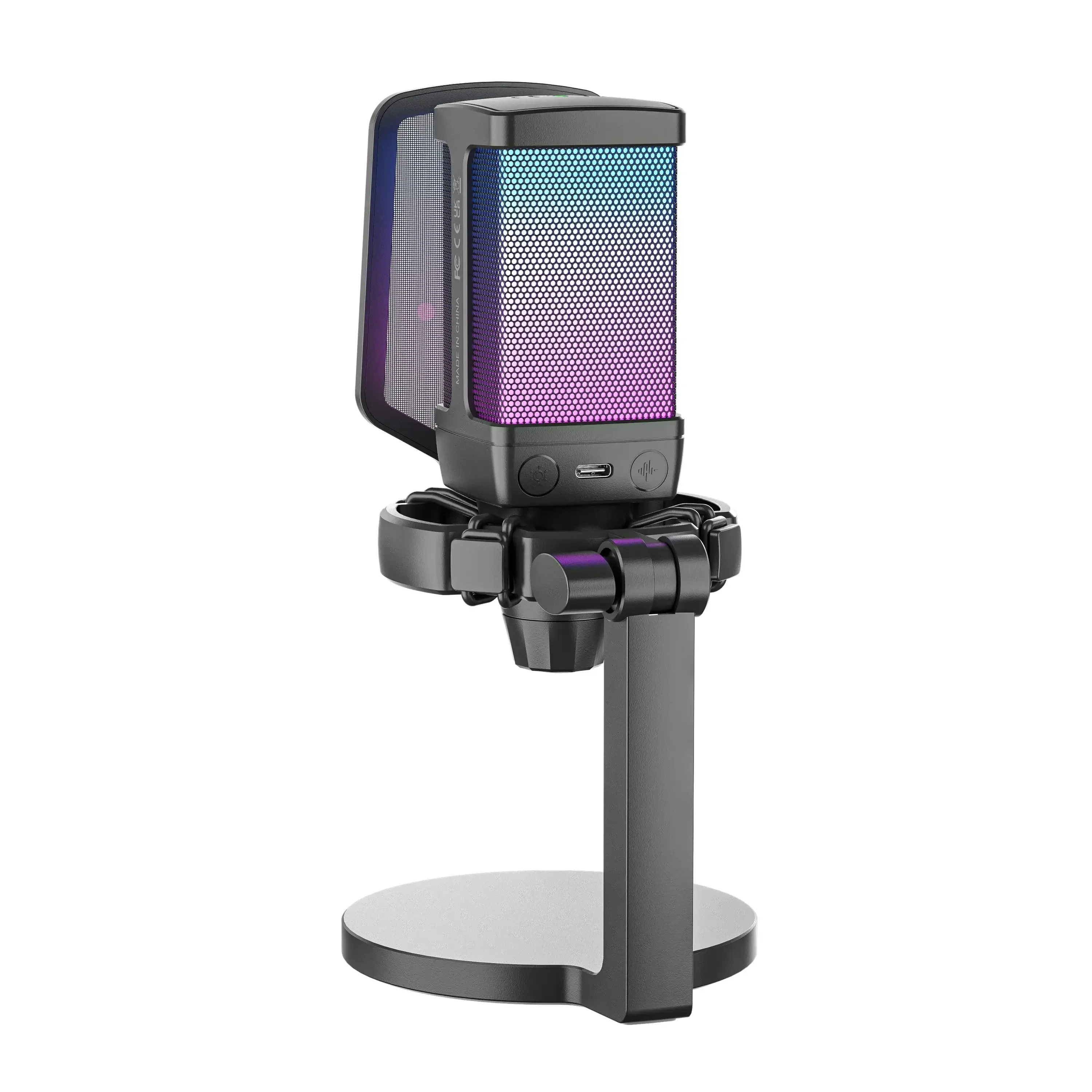 Fifine - AmpliGame - Q6 USB Condenser Microphone with RGB - Mikrofon Pojemnościowy Studyjny USB - Image 2