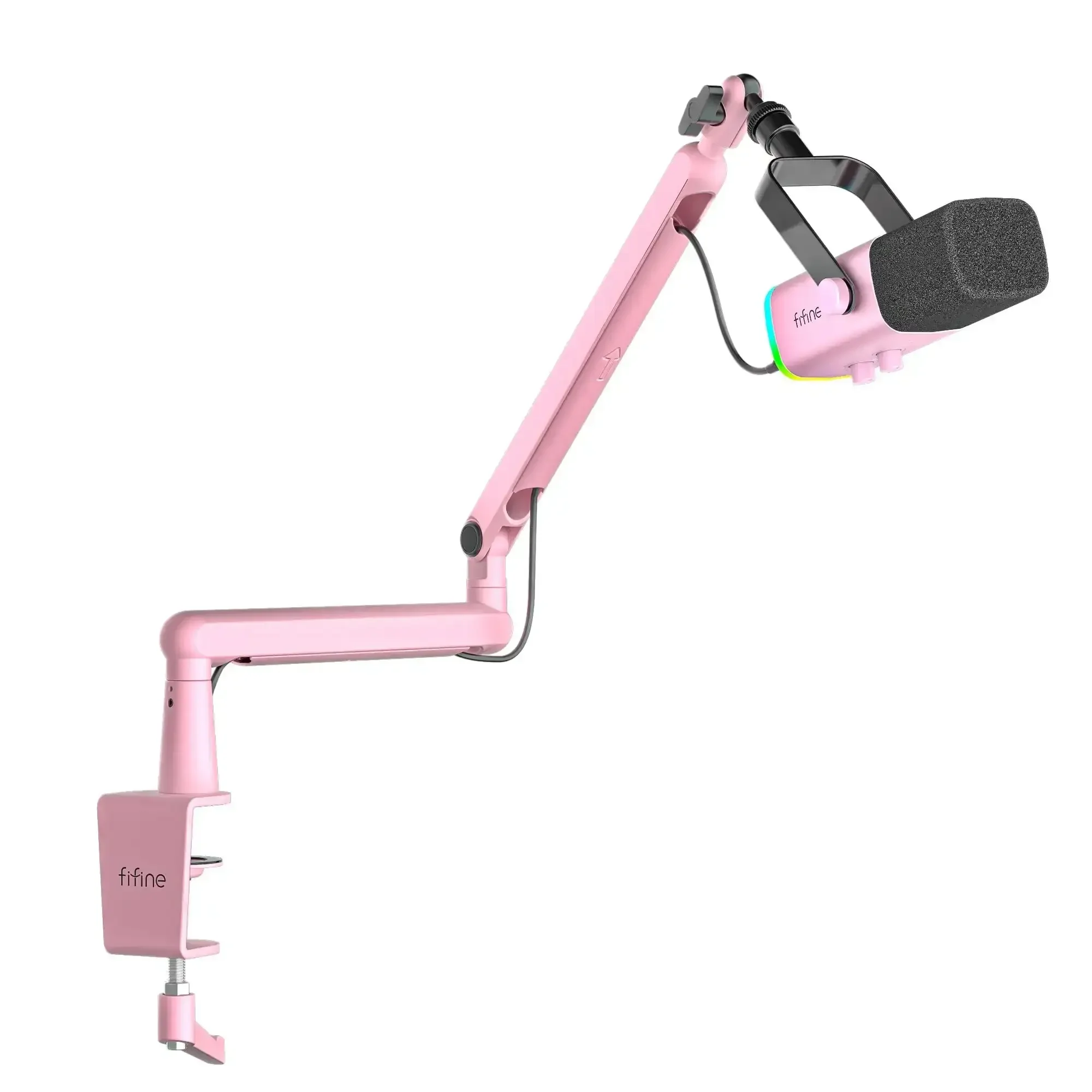 Fifine - AmpliGame - TAM8 Studio Dynamic Microphone With Boom Arm Stand - Studyjny Mikrofon Dynamiczny XLR/USB z Pantografem - Image 9