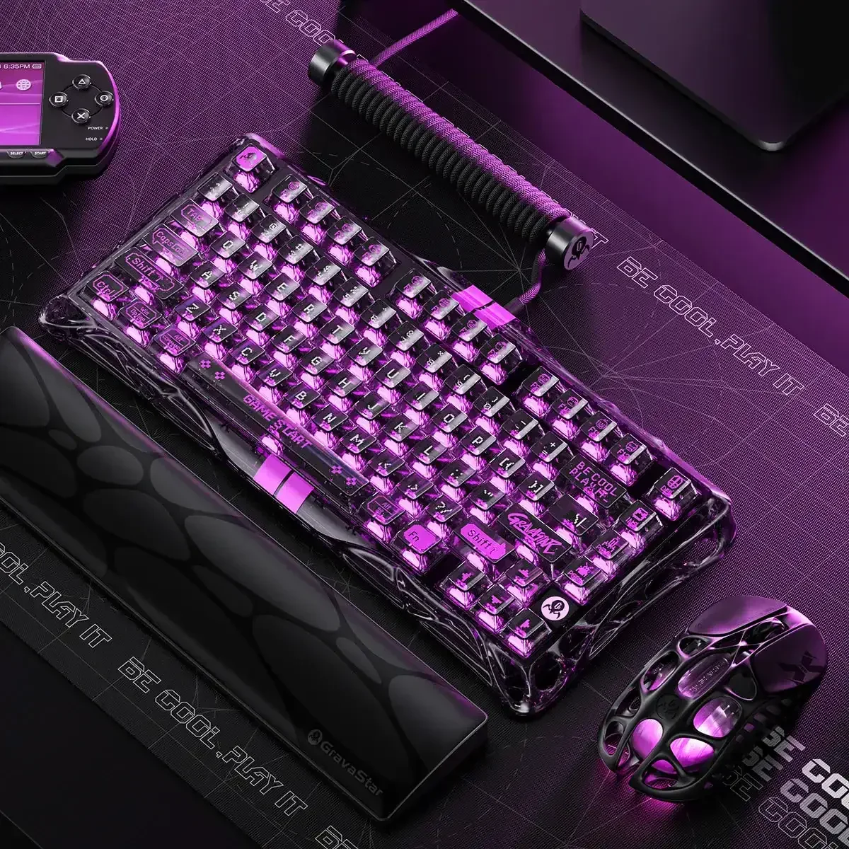 GravaStar - Mercury V75 Lite Transparent Black Wired Magnetic Keyboard - Przewodowa Klawiatura Magnetyczna - Image 7