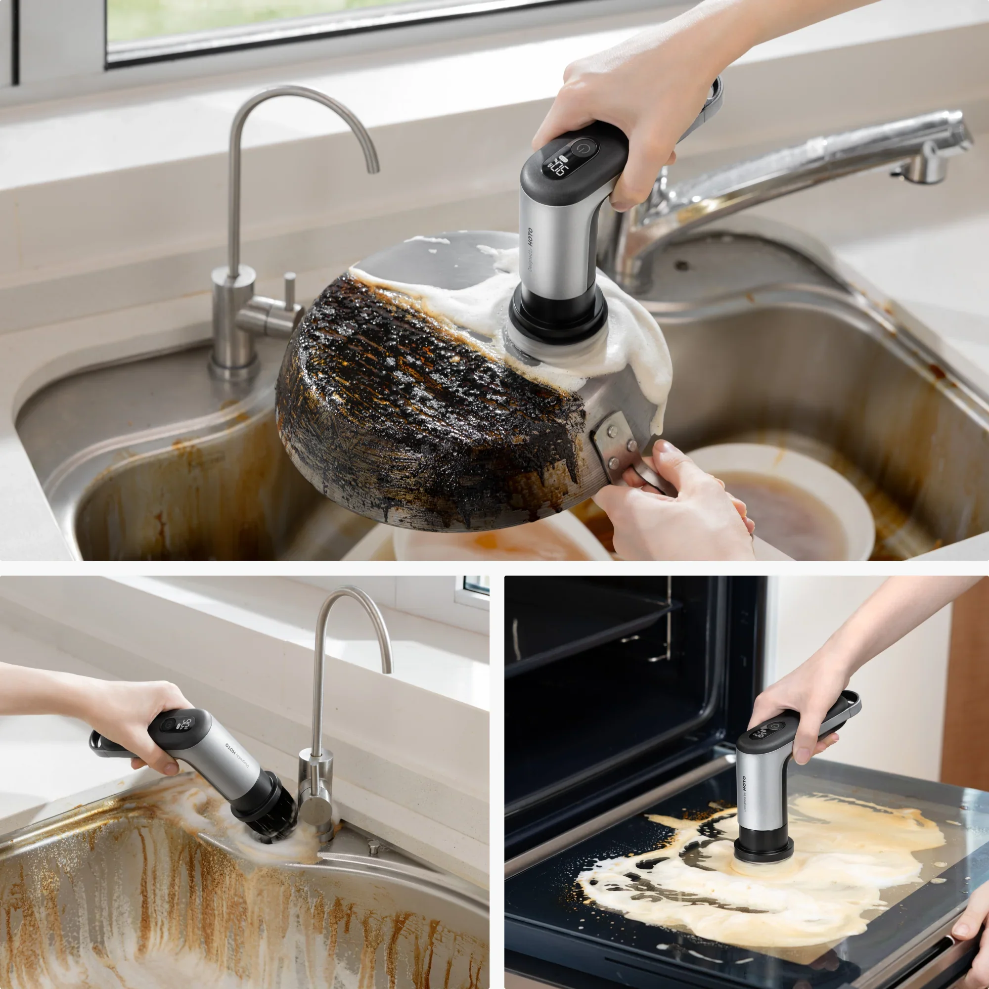 HOTO - Grip Cordless Spin Scrubber – Bezprzewodowa Szczotka Elektryczna - Image 4