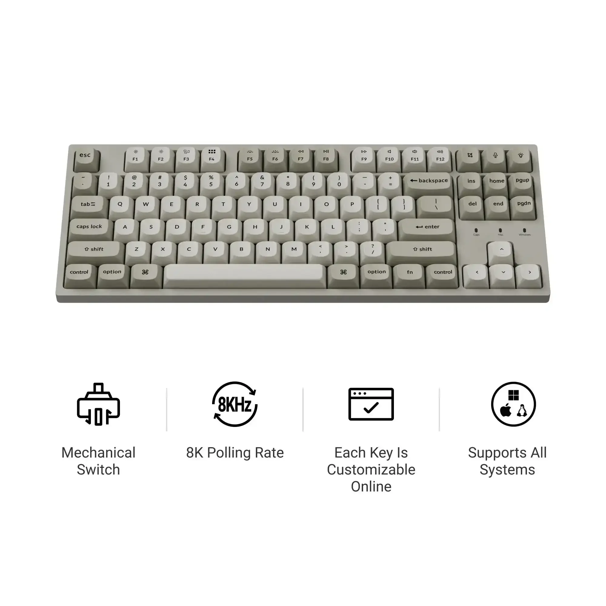 Keychron - C1 Pro 8K QMK Wired Custom Mechanical Keyboard - Image 5