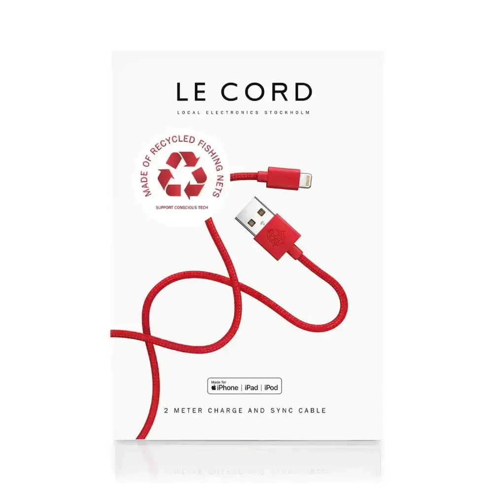 Le Cord - Pleciony Kabel Lightning - USB 2m - wykonany z Recyklingowych Sieci Połowowych - Image 5