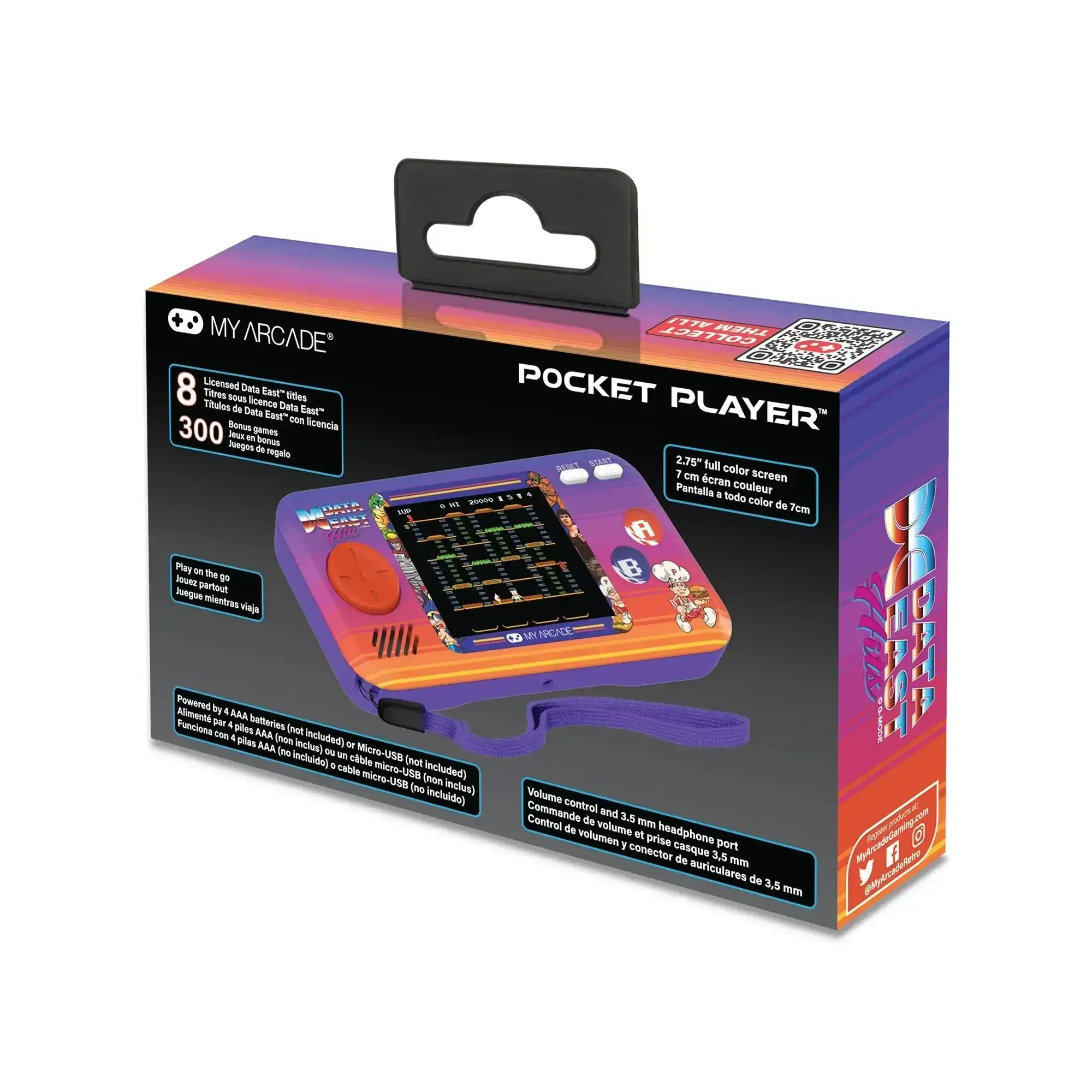 My Arcade - Data East Hits Pocket Player DGUNL-4127 - Kolekcjonerska Konsola do Gier Retro - Image 2