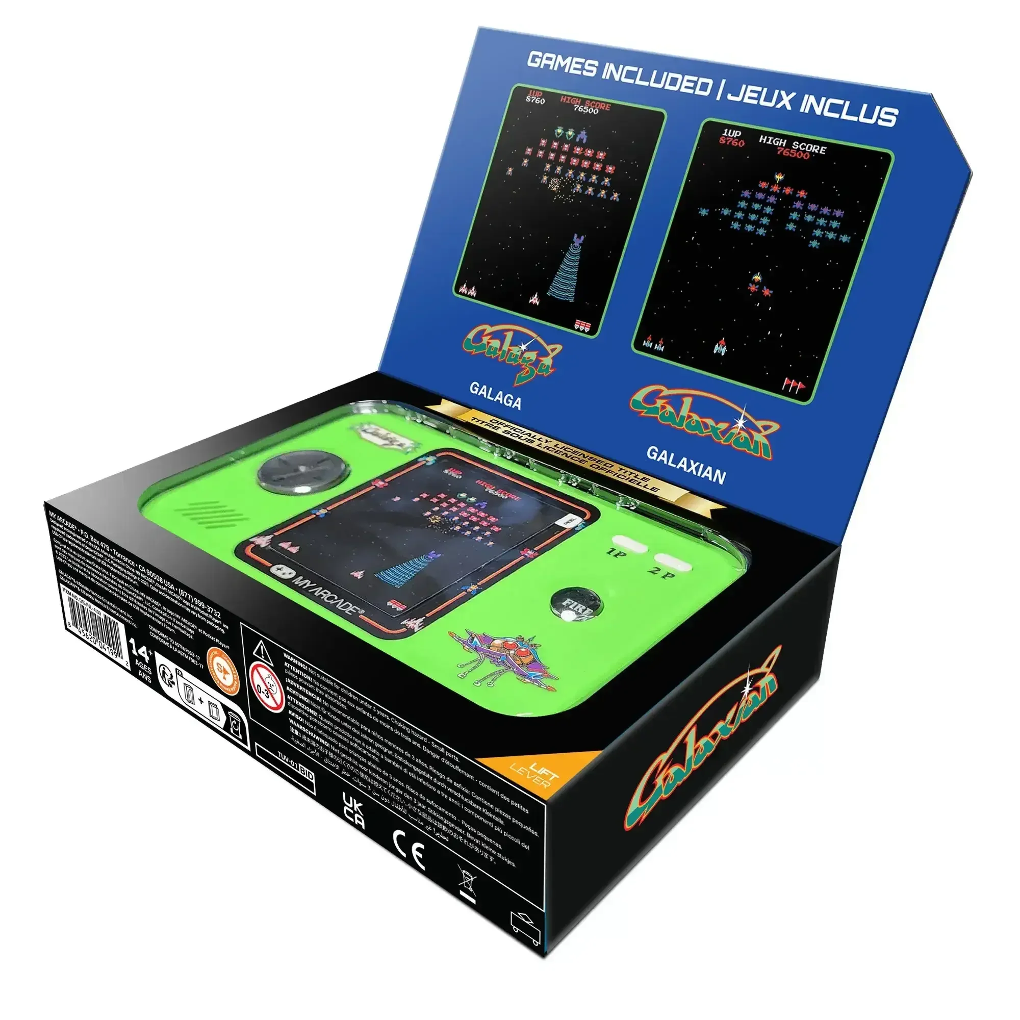 My Arcade - GALAGA Pocket Player Pro DGUNL-4199 - Kolekcjonerska Konsola do Gier Retro - Image 4