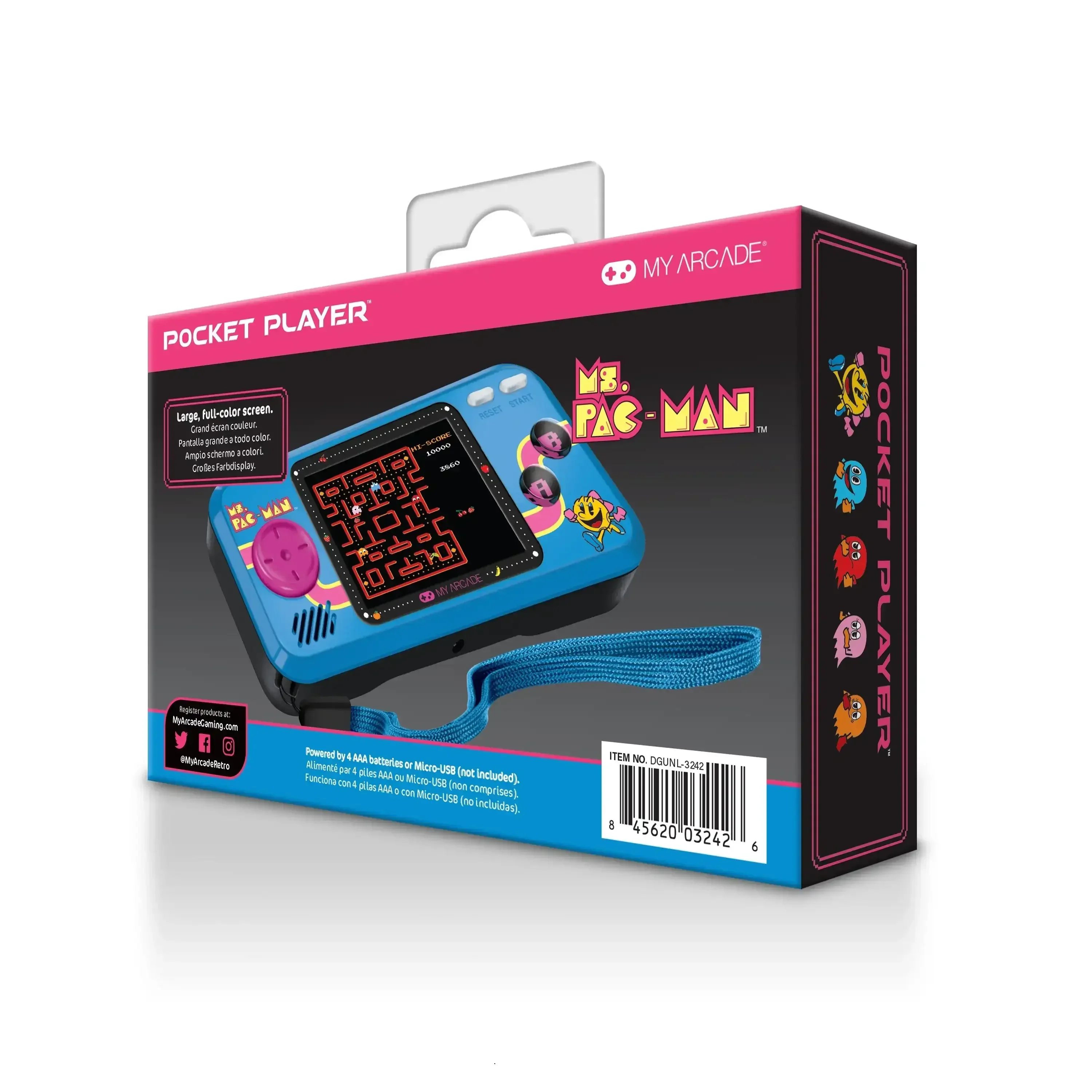 My Arcade - Ms. PAC-Man Pocket Player DGUNL-3242 - Kolekcjonerska Konsola do Gier Retro - Image 4