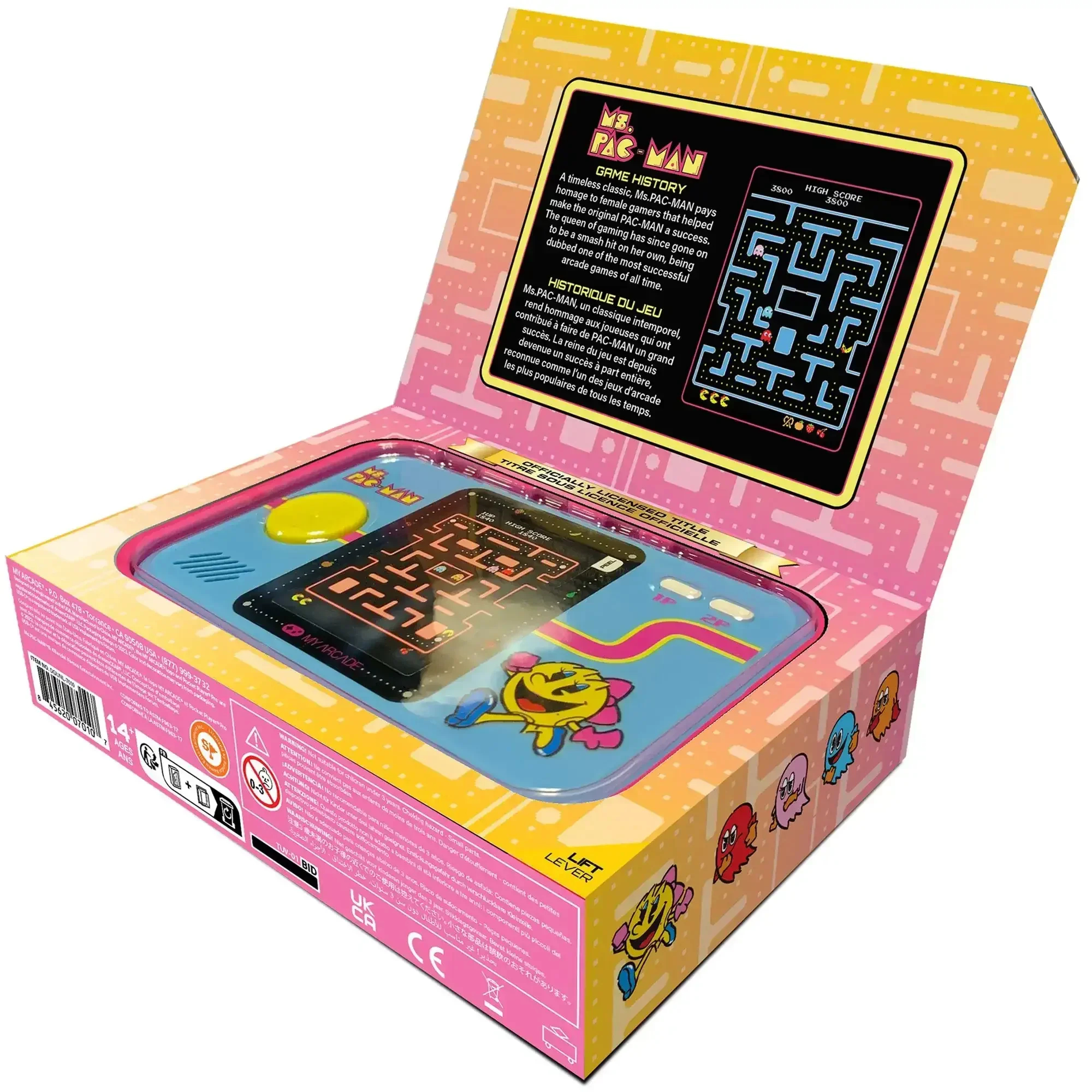 My Arcade - Ms.PAC-MAN Pocket Player Pro DGUNL-7010 - Kolekcjonerska Konsola do Gier Retro - Image 4