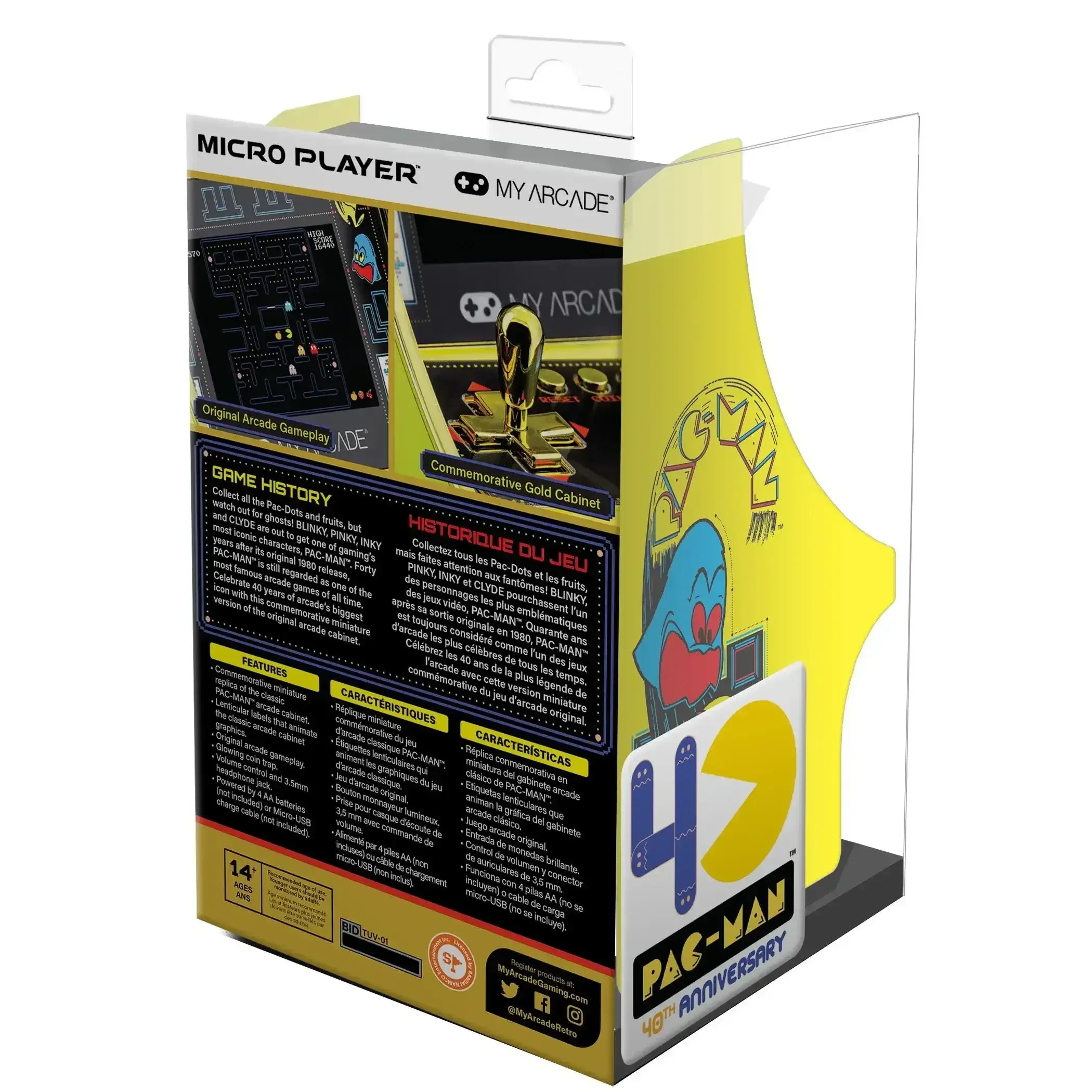 My Arcade - Pac Man 40th Anniversary Micro Player DGUNL-3290 - Kolekcjonerska Konsola do Gier Retro - Image 3