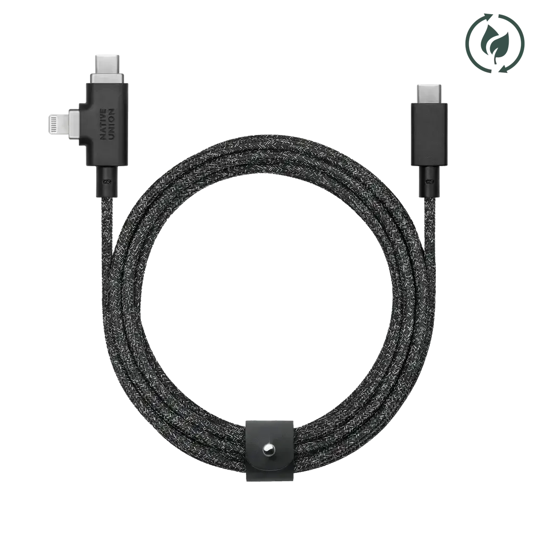 Native Union - Belt Cable Duo Pro 2.4M 240W (USB-C to USB-C & Lightning) - Kabel USB-C do USB-C i Lightning - Image 3