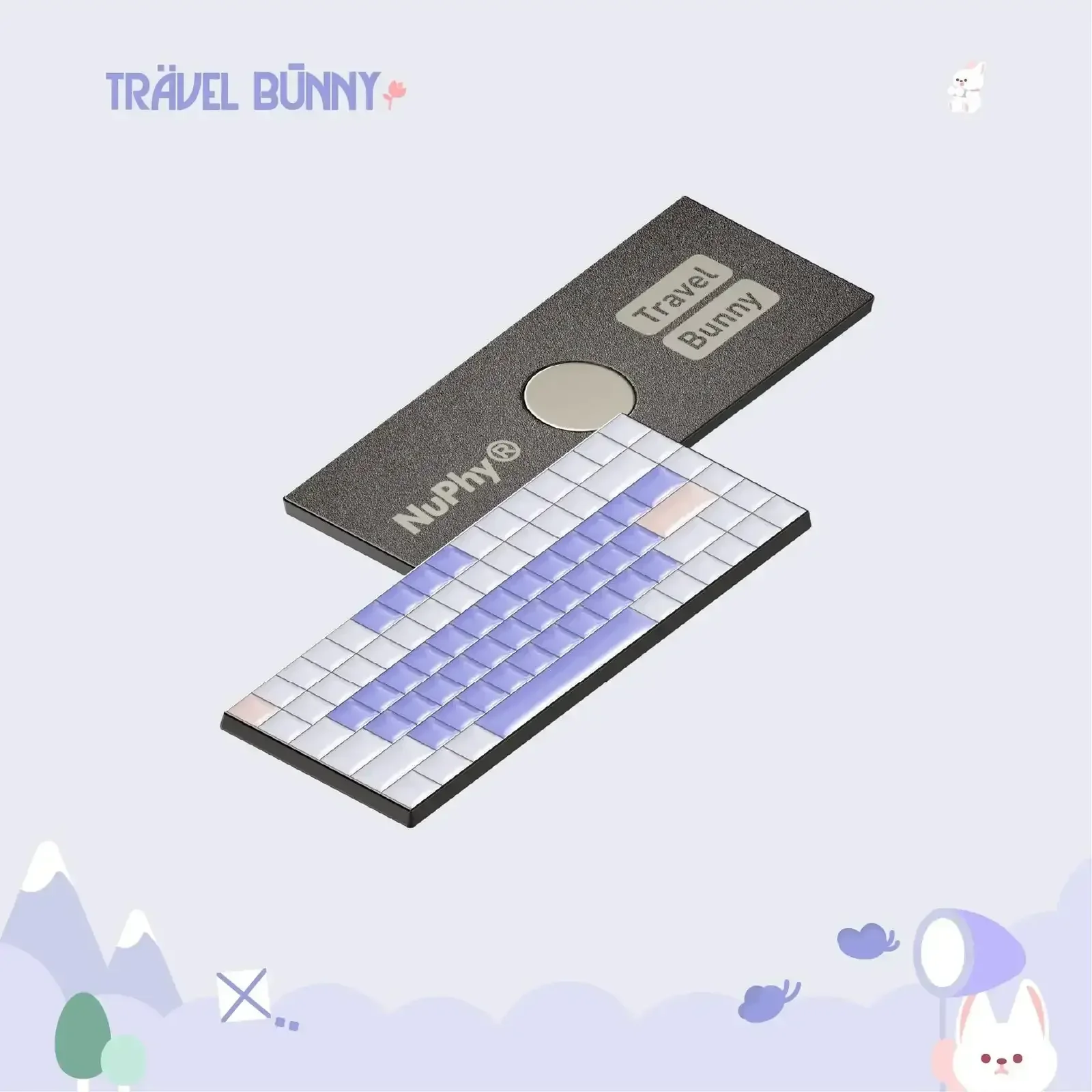 NuPhy - Travel Bunny nSA Profile Dye-sub PBT Keycaps - Niskoprofilowe Nasadki do Klawiatury - Image 4