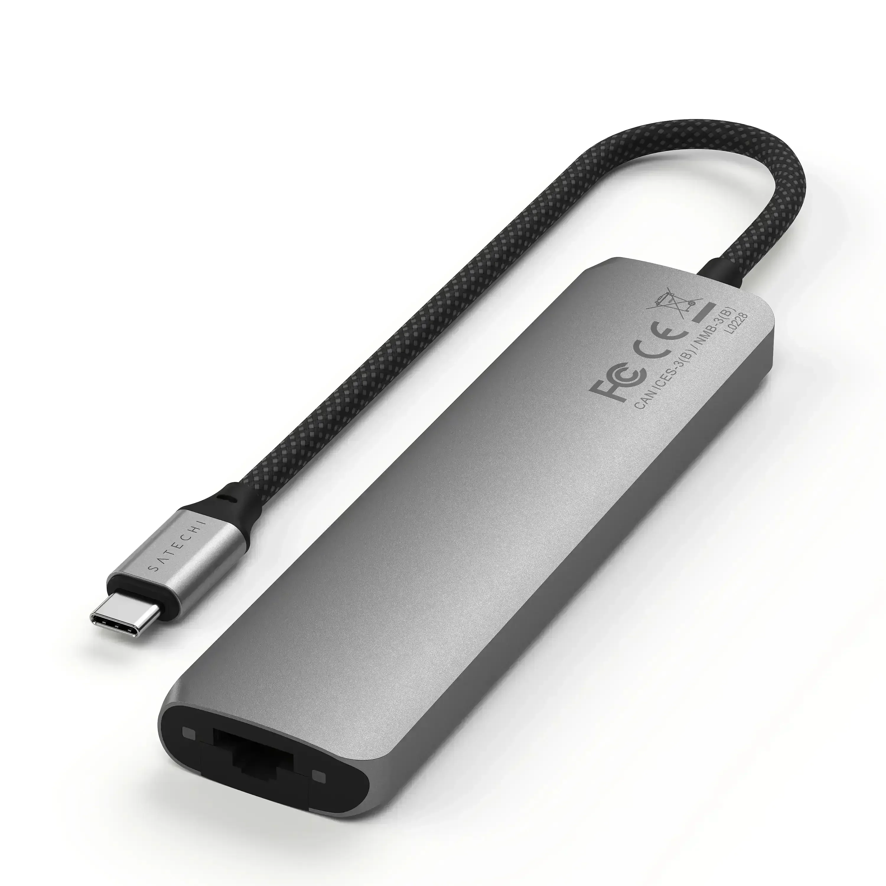 Satechi - 7-in-1 USB-C Slim Multiport Adapter with Ethernet - Wieloportowy Adapter USB-C - Image 3